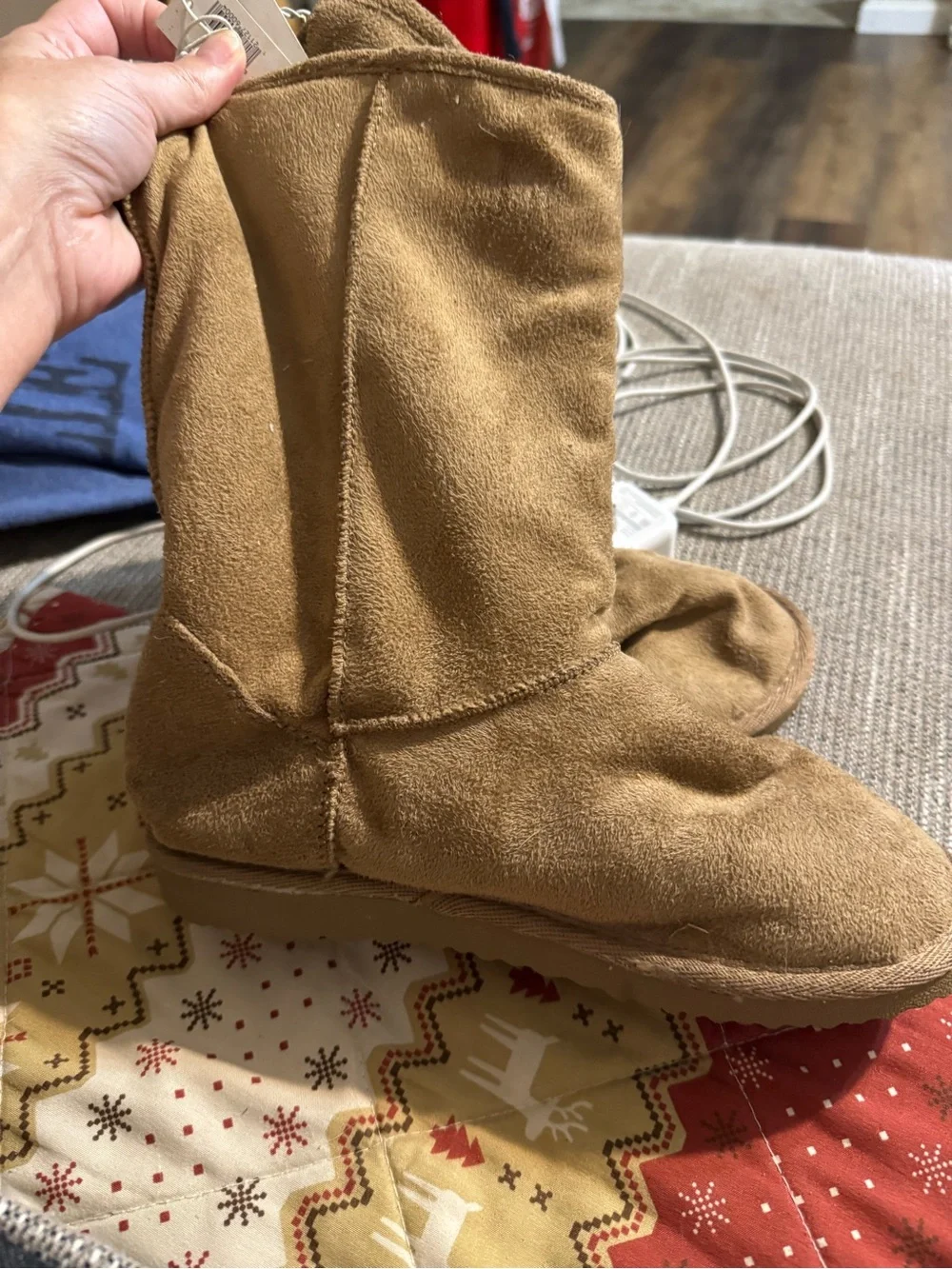Old Navy Kids Brown Suede-Look Cozy Winter Boots